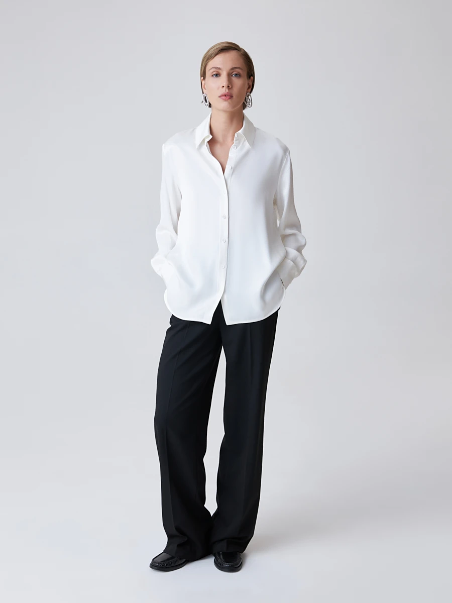 Белая oversize рубашка Белая oversize рубашка