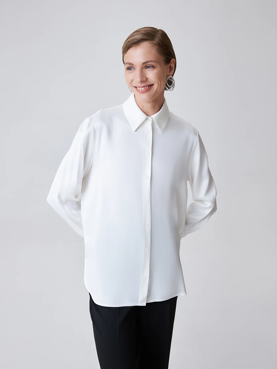 Белая oversize рубашка Белая oversize рубашка