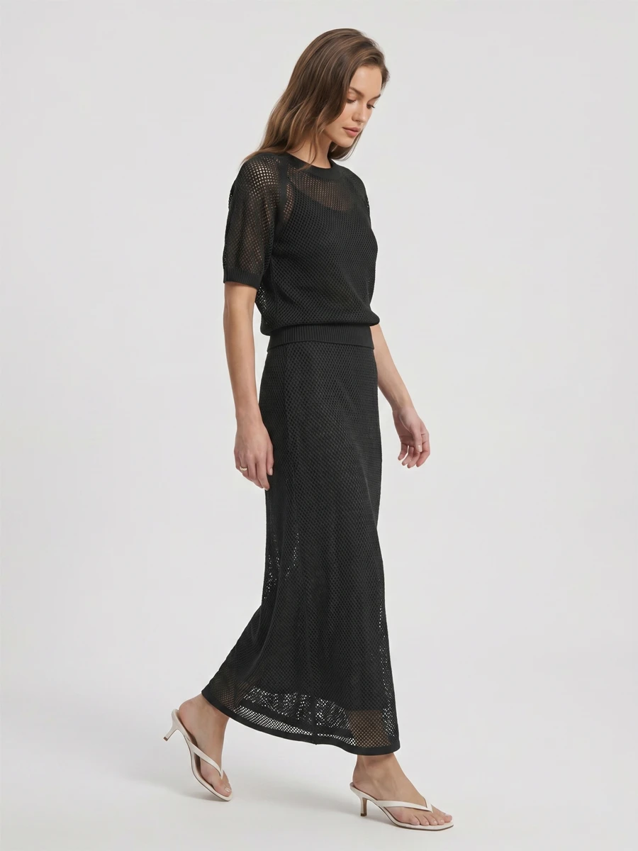 Юбка вязаная трикотажная