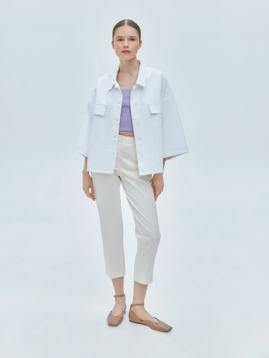 Брюки укороченного кроя со стрелками