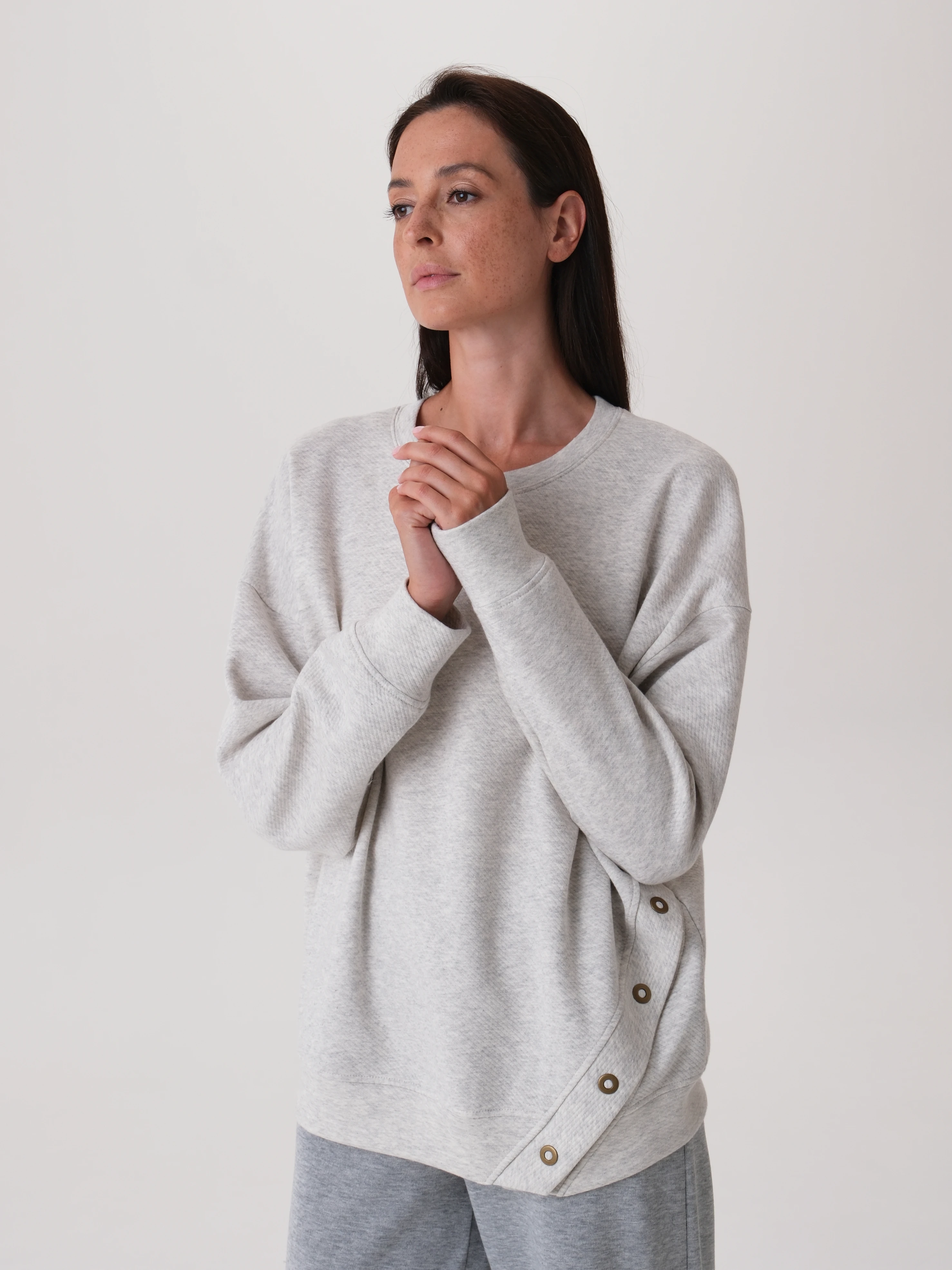 Однотонный oversize свитшот