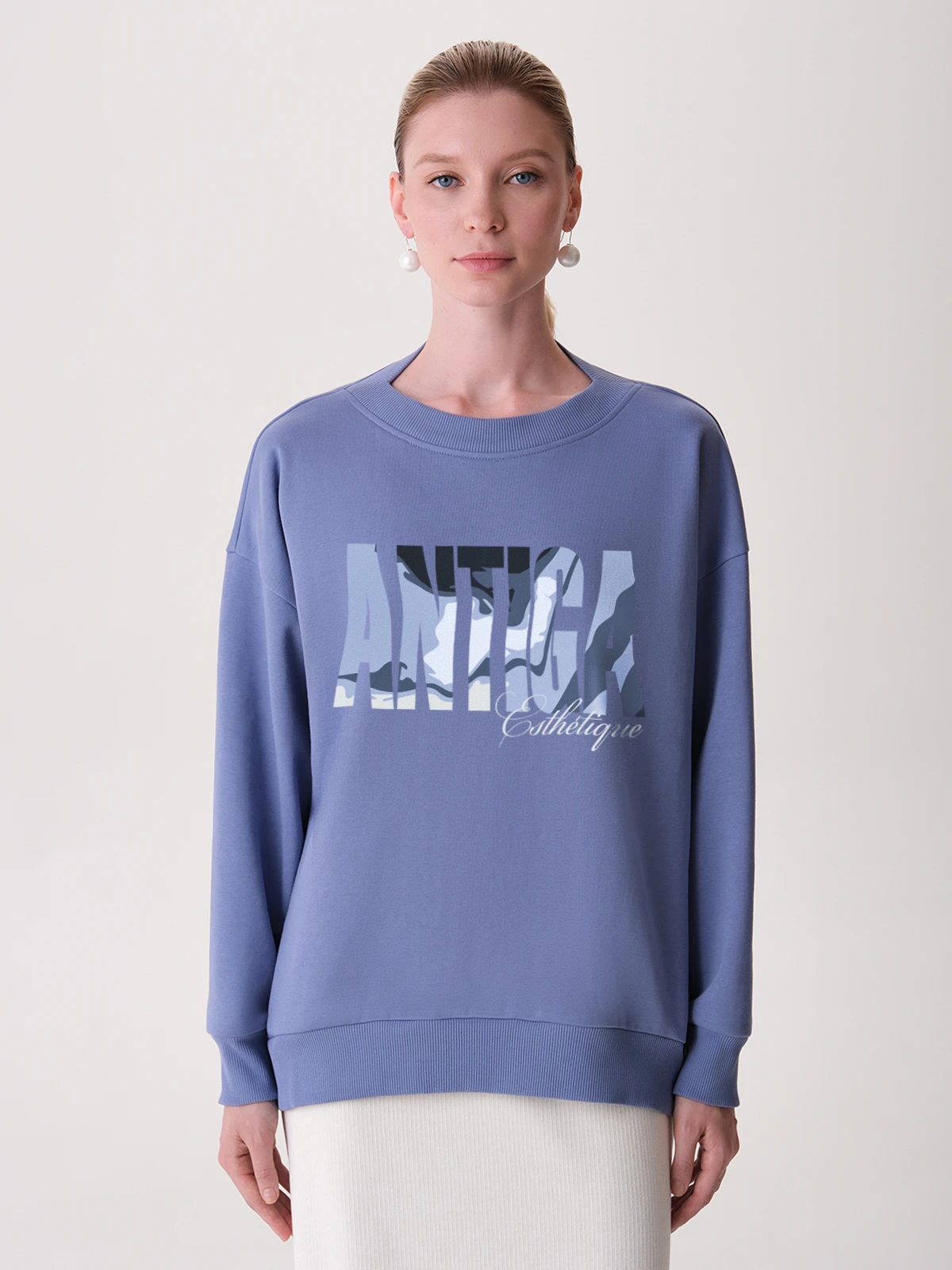 Oversize свитшот с принтом