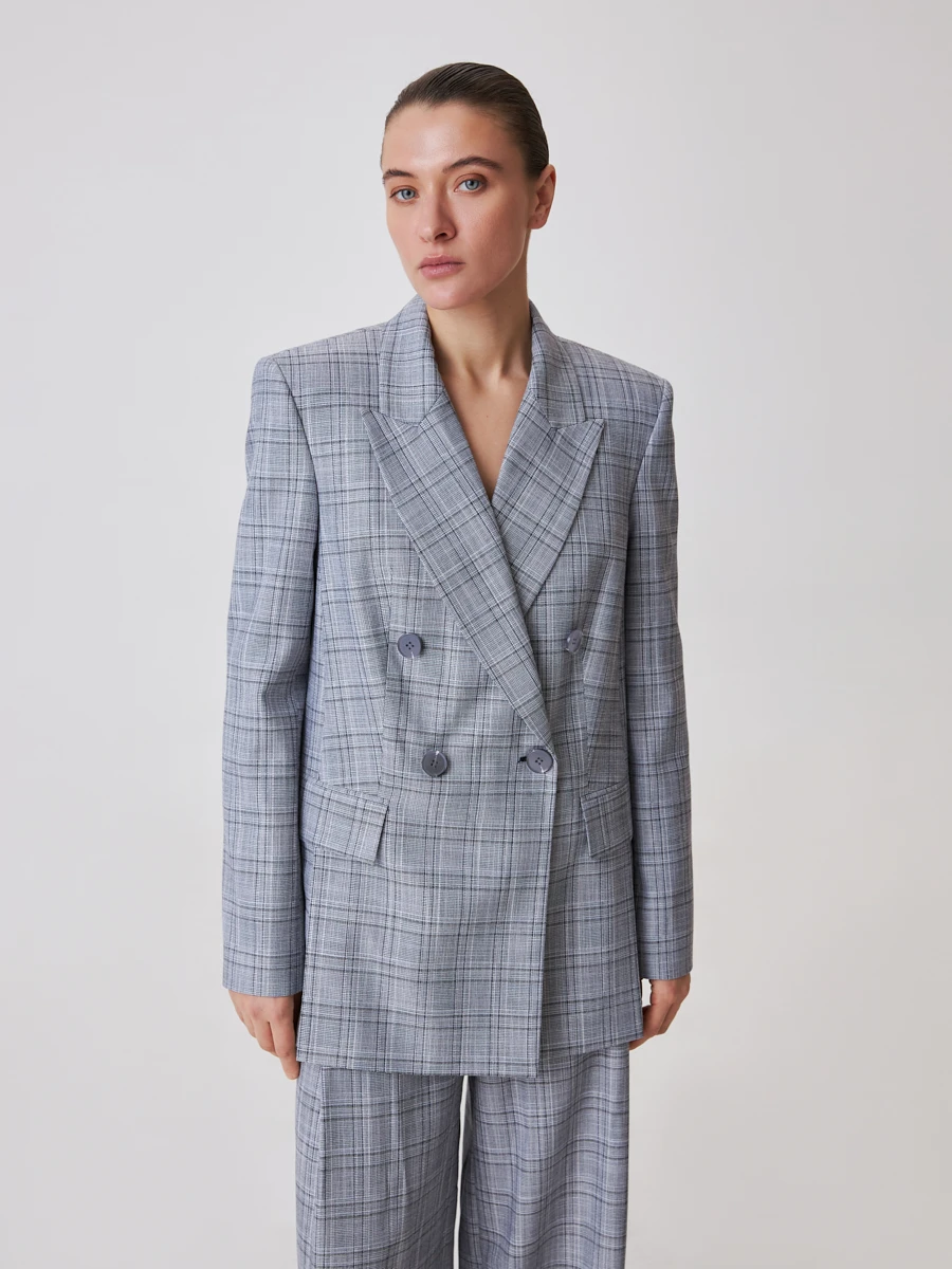 Oversize жакет в клетку