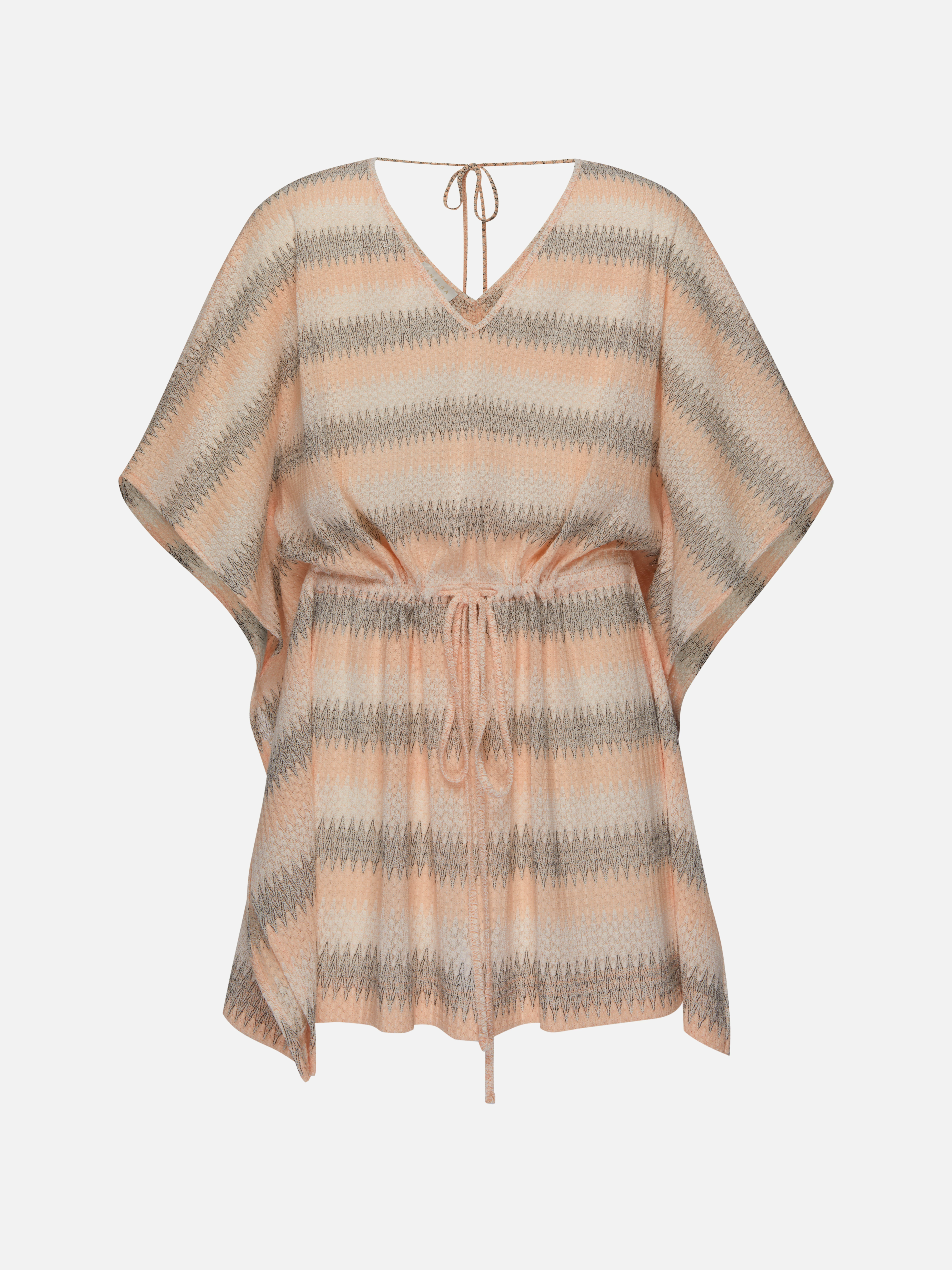 Трикотажная блуза с завязками