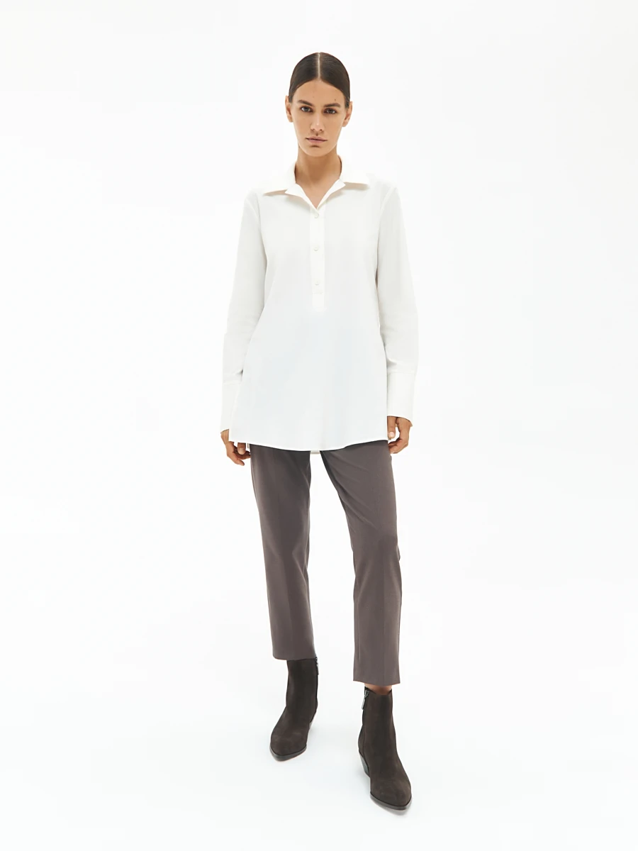 Укороченные брюки со стрелками