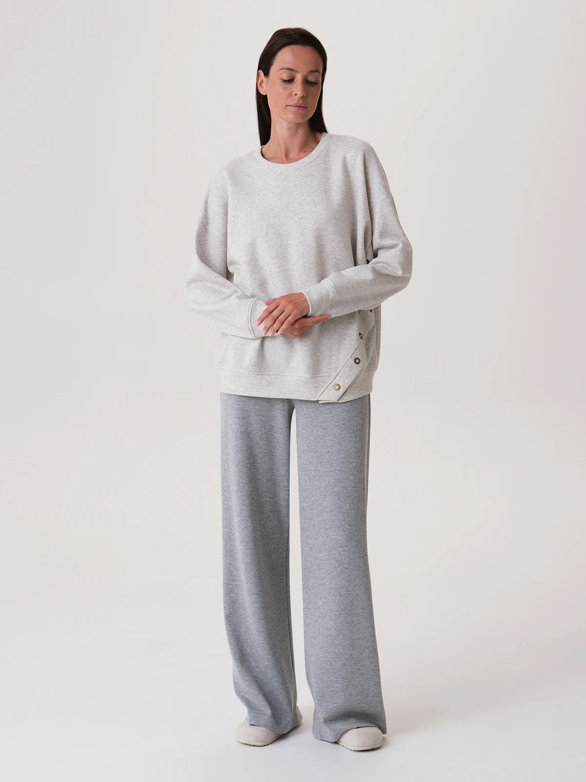 Однотонный oversize свитшот