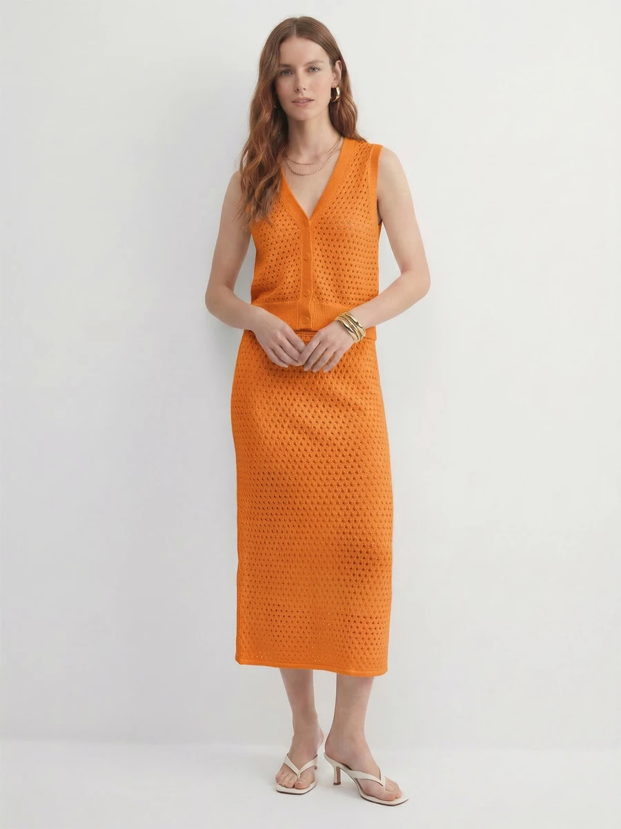 Юбка вязаная трикотажная