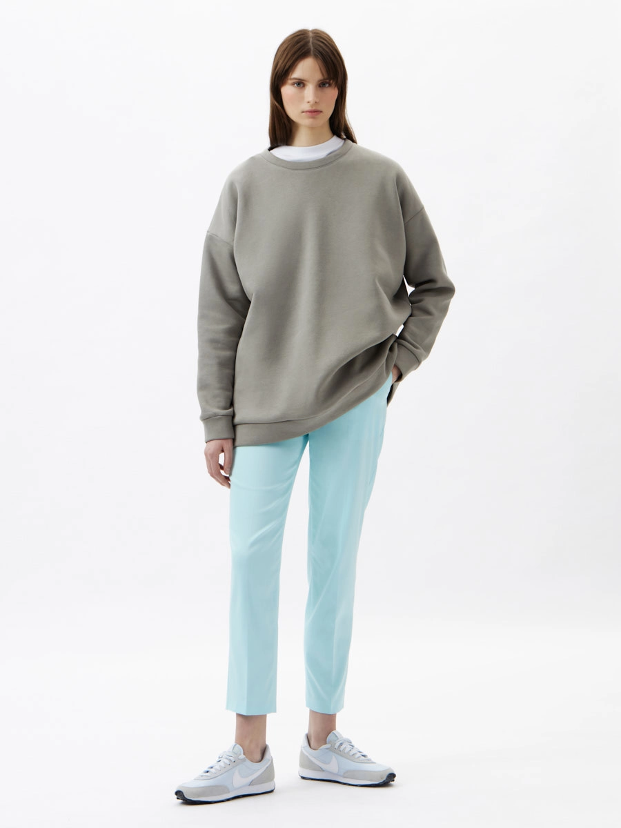 Укороченные брюки из смесового хлопка