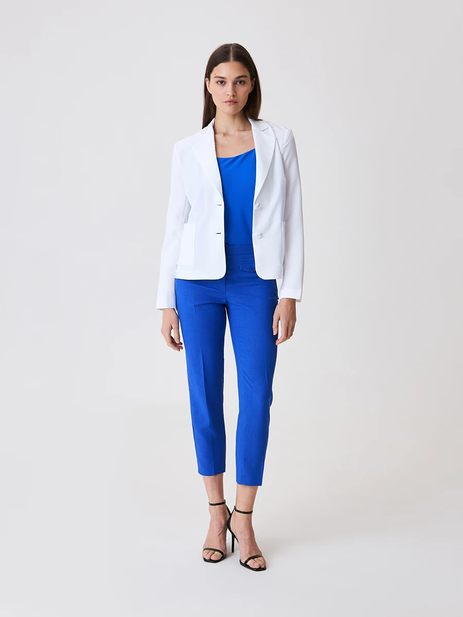 Брюки прилегающего кроя без карманов