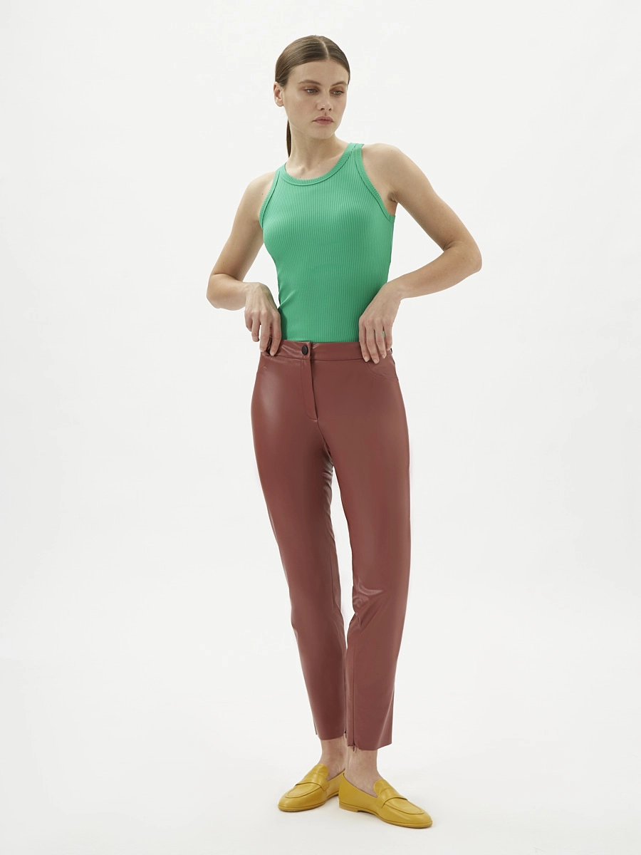 Леггинсы из экокожи