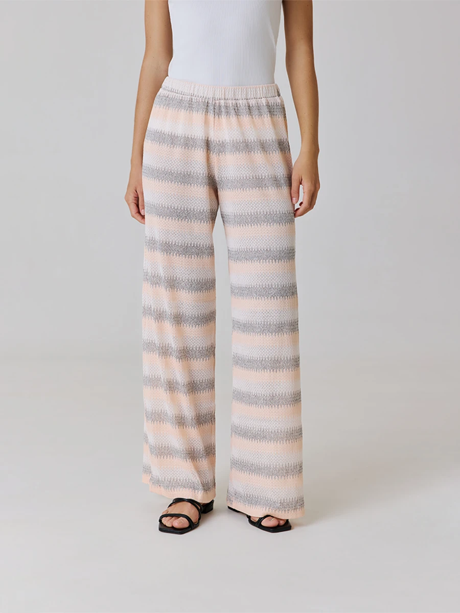 Трикотажные брюки на высокой посадке