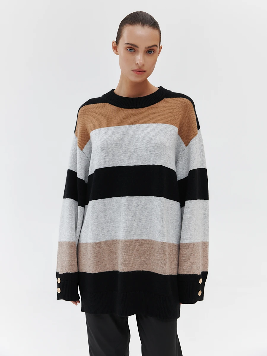 Oversize джемпер в полоску