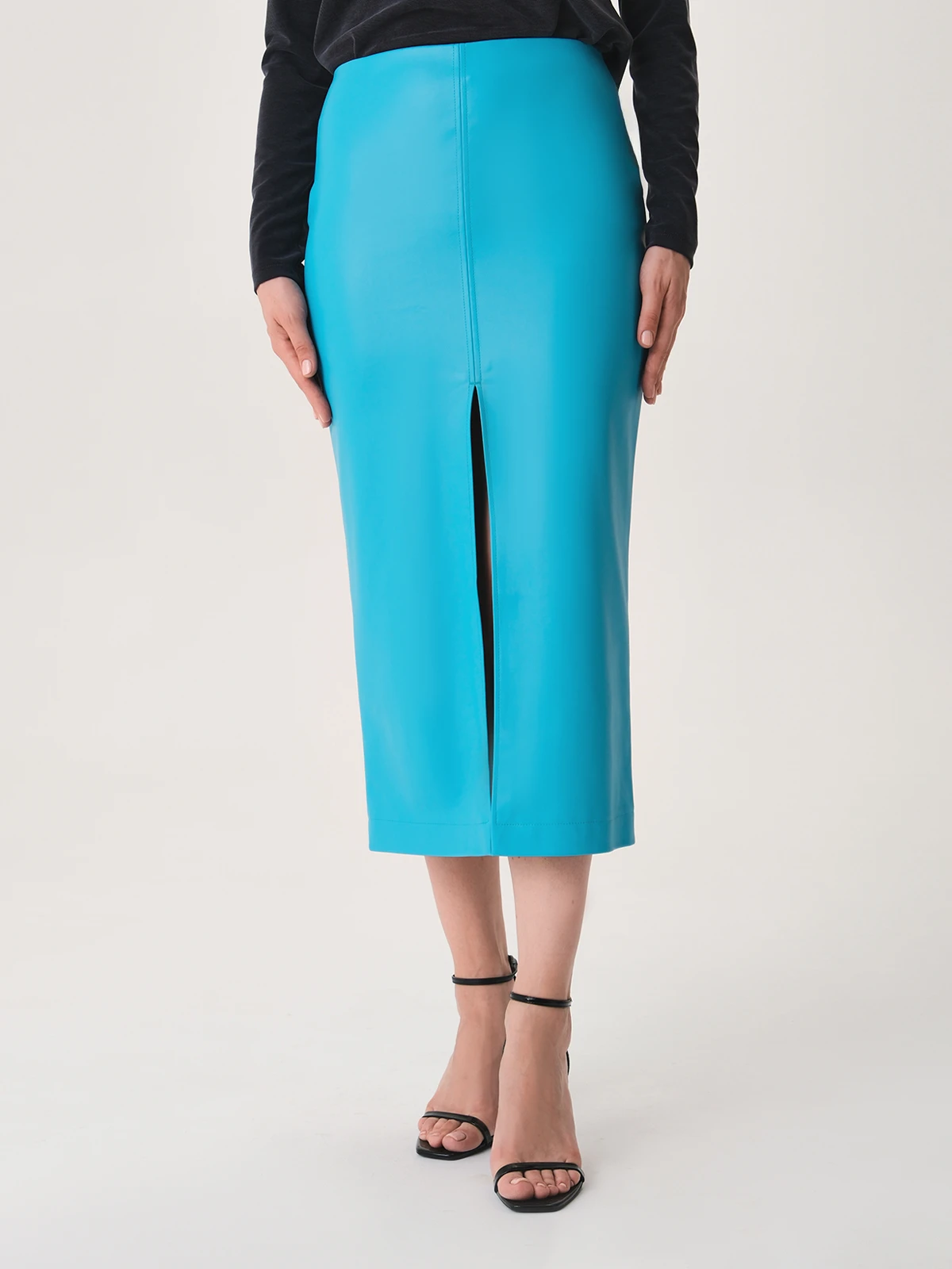 Юбка-карандаш из экокожи