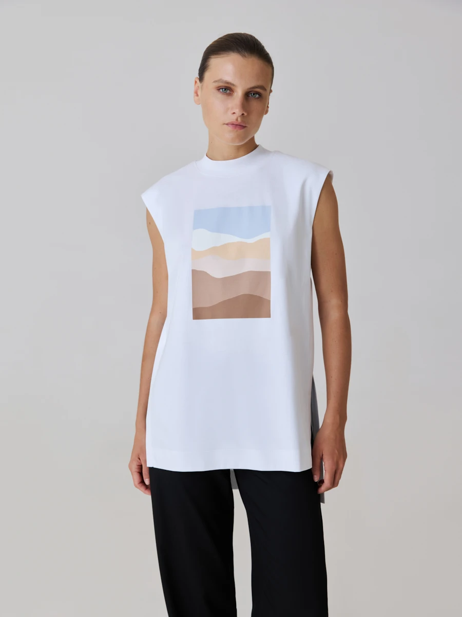 Oversize футболка без рукавов