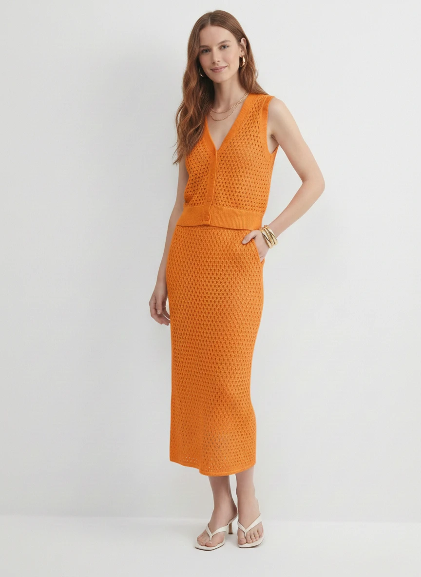 Жилет вязаный