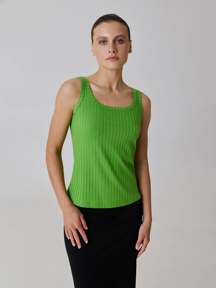 Топ-майка в рубчик