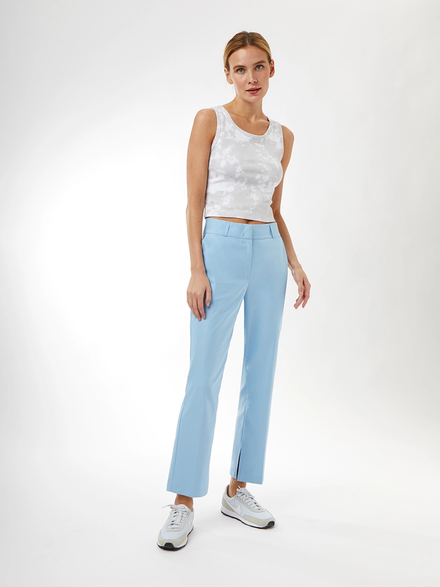 Укороченные брюки с разрезами