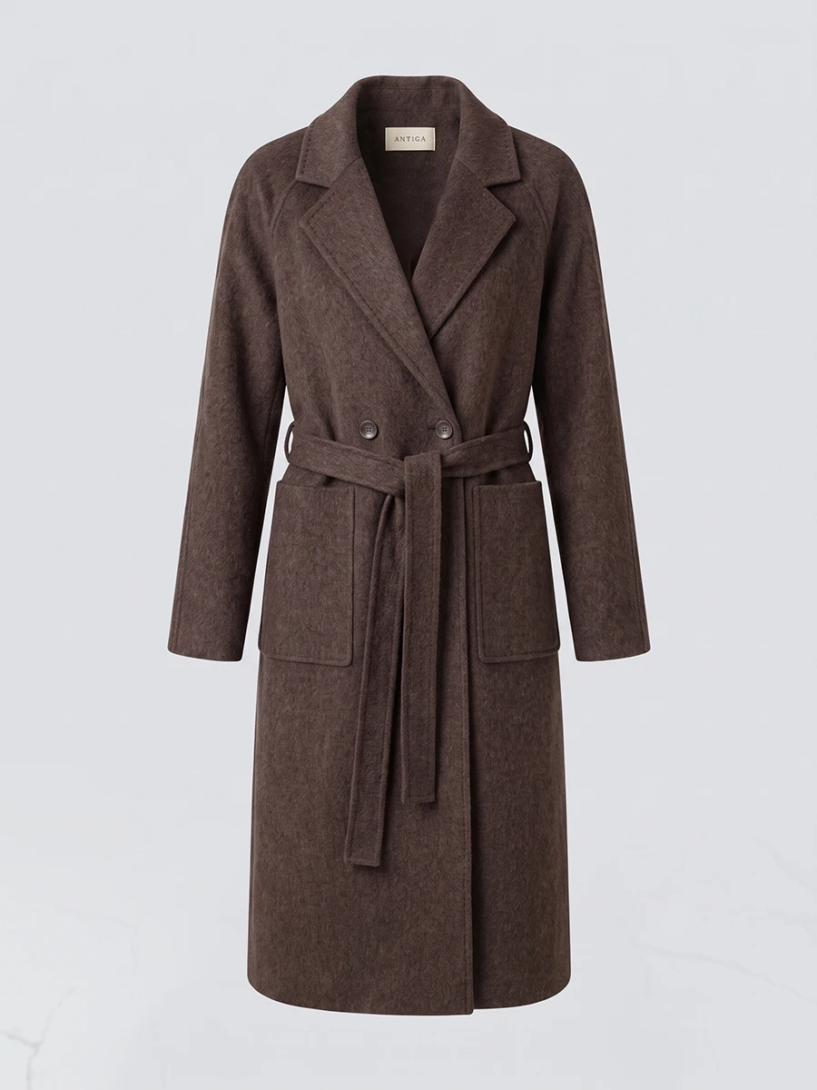 Двубортное пальто