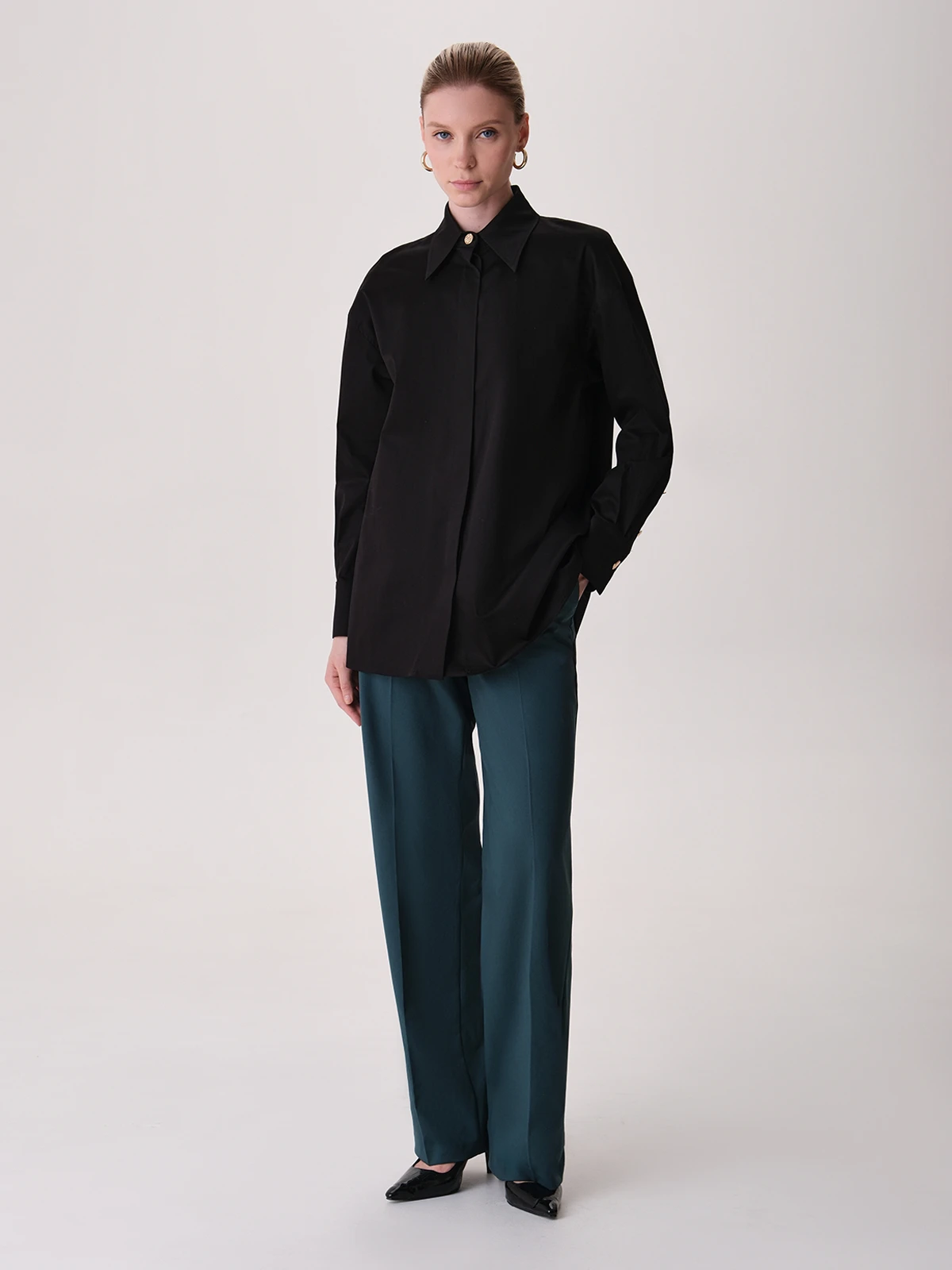 Прямая свободная рубашка