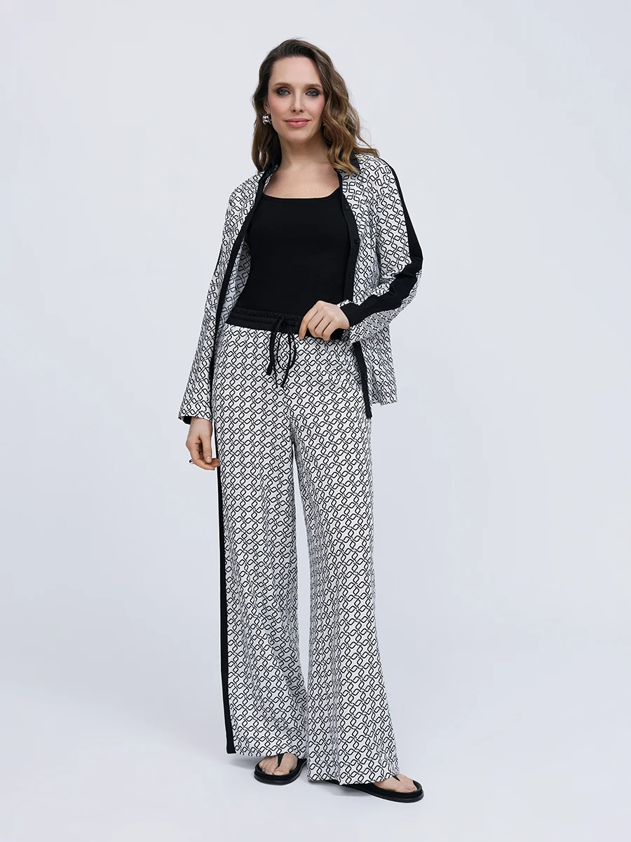 Брюки принтованные