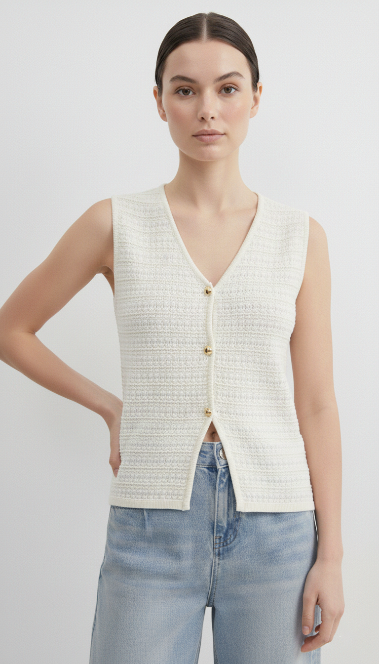 Жилет вязаный
