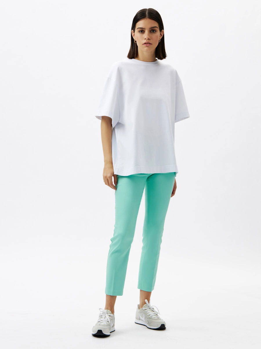 Укороченные брюки из смесового хлопка