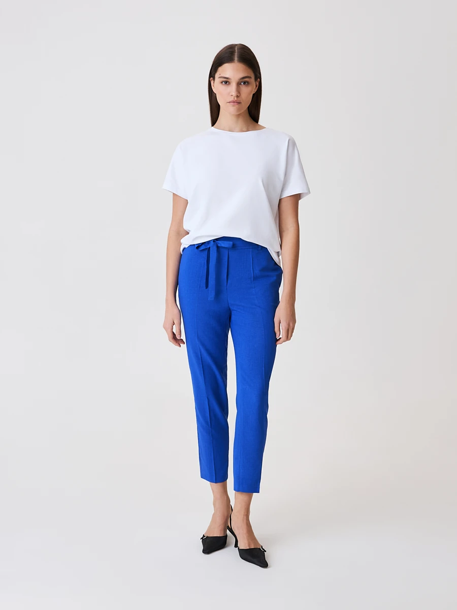 Укороченные брюки с поясом