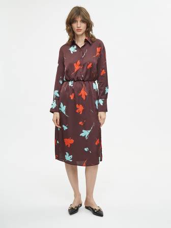 Платье из легкой ткани с цветочным принтом