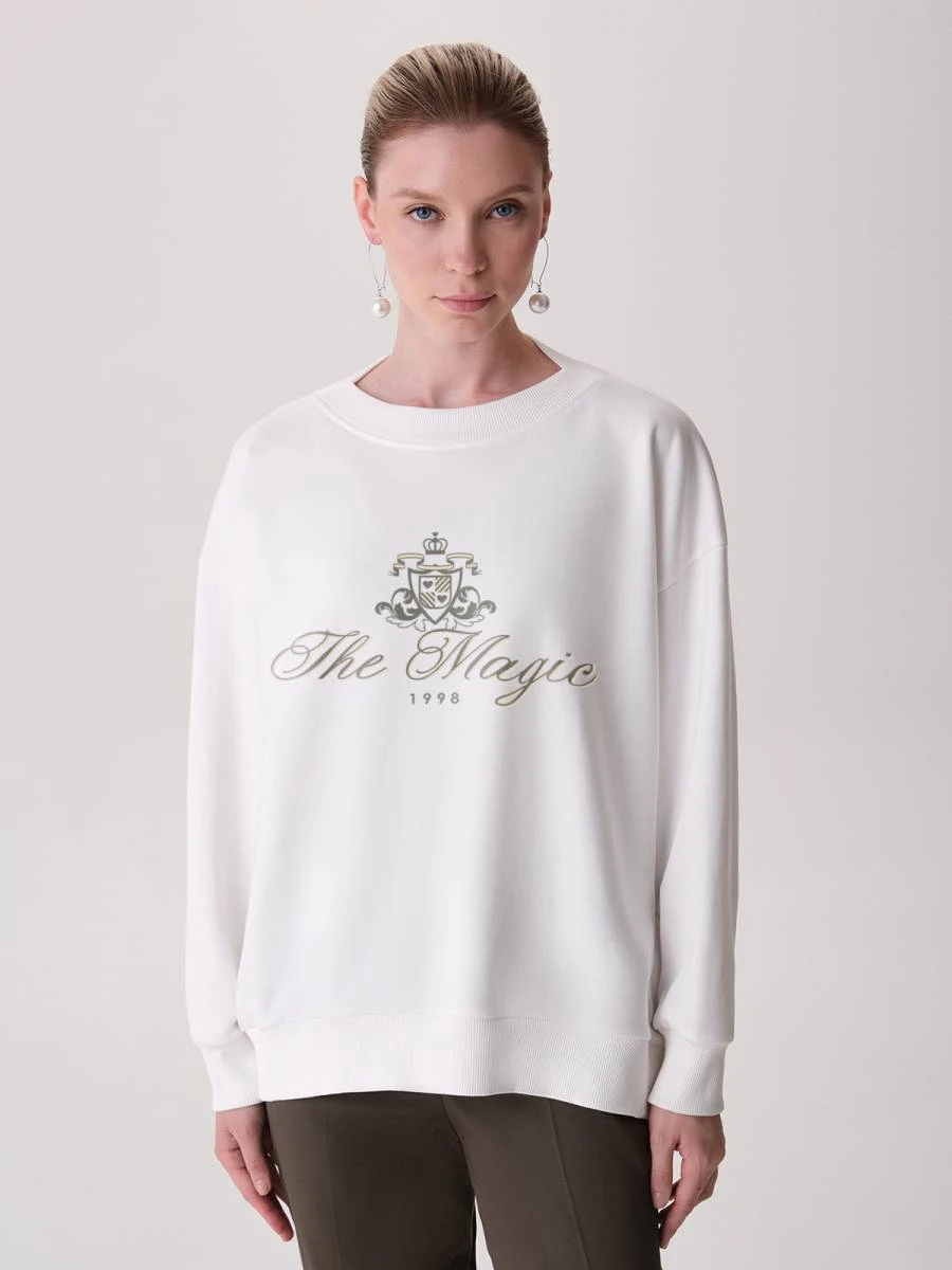 Oversize свитшот с принтом