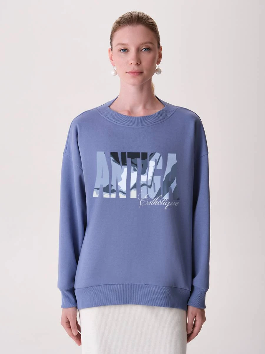 Oversize свитшот с принтом