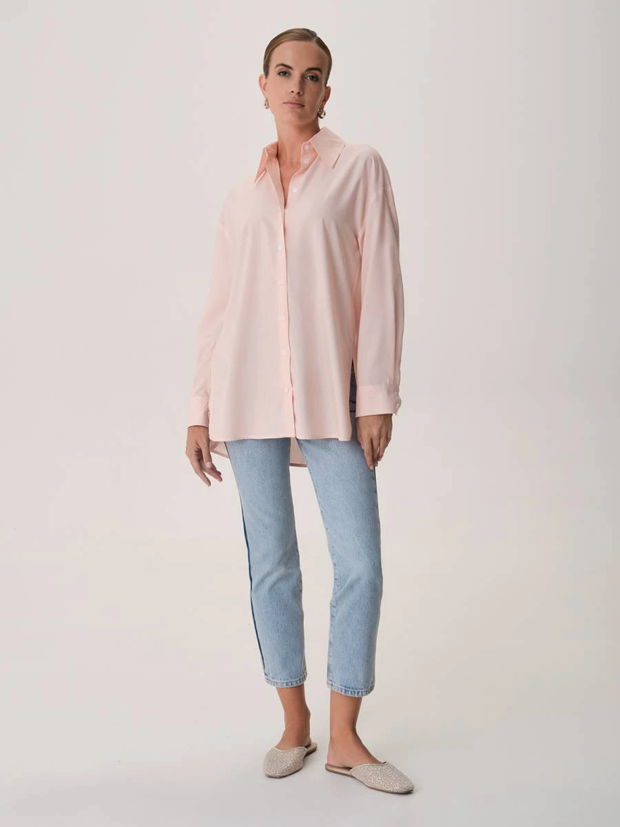 Oversize рубашка в полоску
